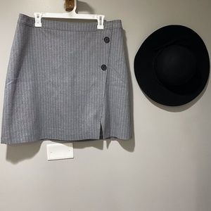 Nordstrom Halogen Gray Striped Skirt